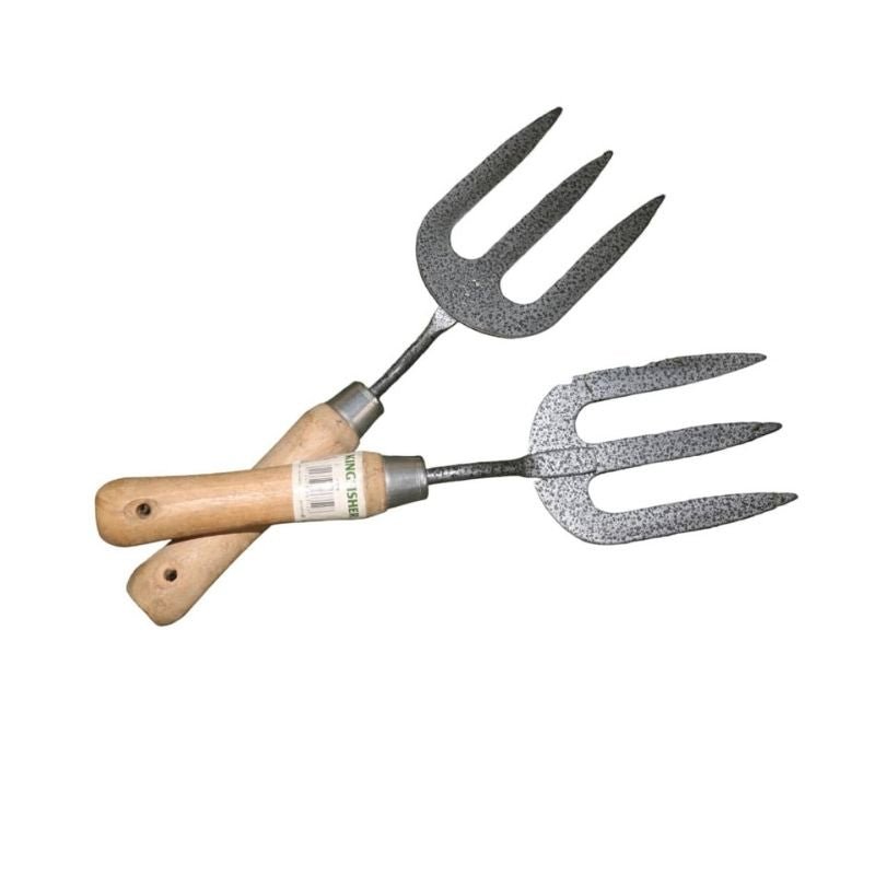 Kingfisher Wooden Handled Hand Fork - Savvy Gardens Centre