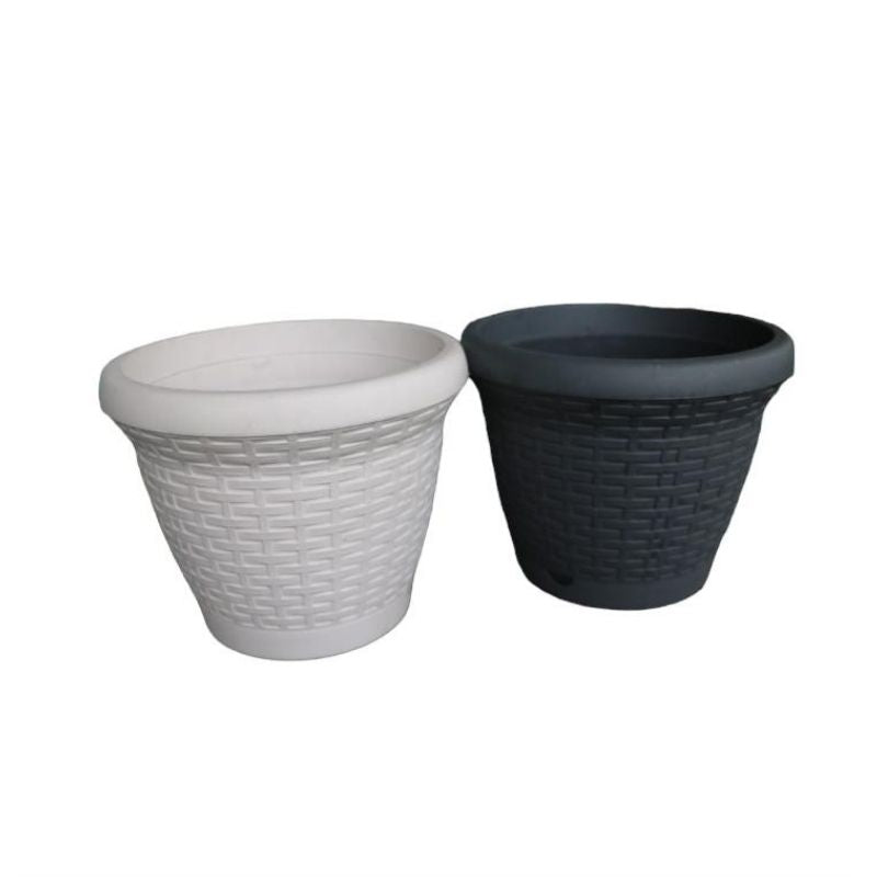 Serinova Plastik Wicker Flowerpot No1 209*167 Cm - Savvy Gardens Centre
