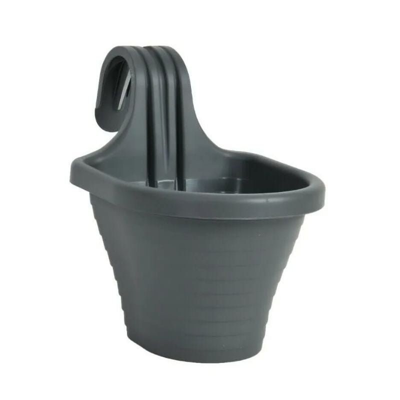 Fence Hanging Plastic Outdoor Garden Planter-Grey - Savvy Gardens Centre