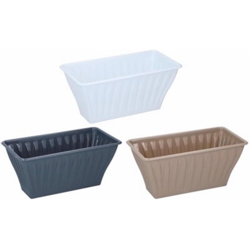 Garden Flowerpot Rectangular 32*16.8Cm White - Savvy Gardens Centre