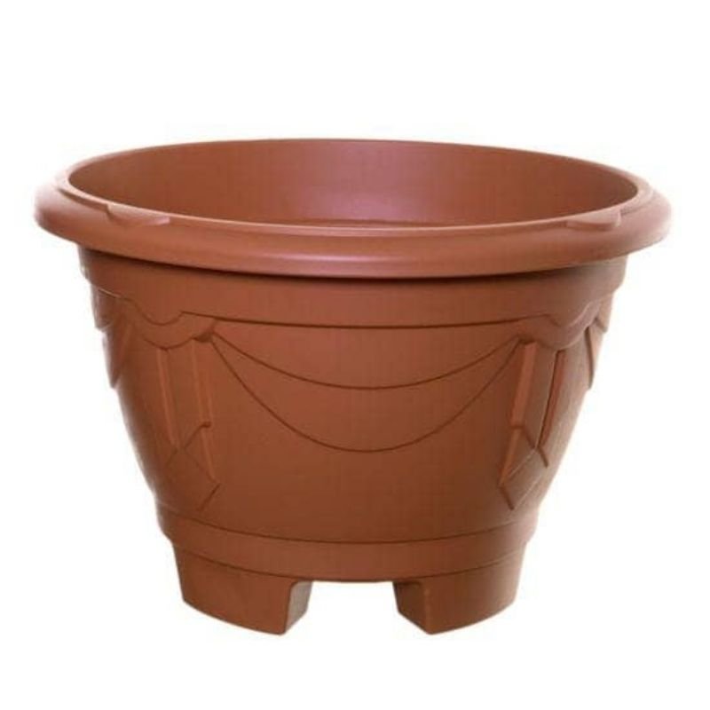 Whitefurze Venetian On Legs Planter Round 26Cm Terra - Savvy Gardens Centre