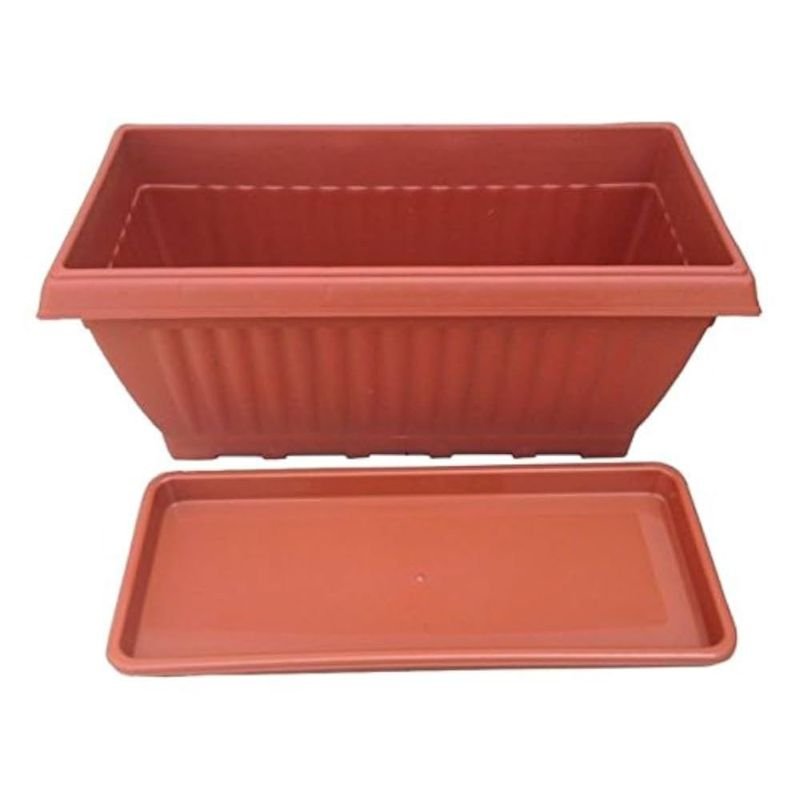 Bristar Rectangle Planter With Tray - Savvy Gardens Centre