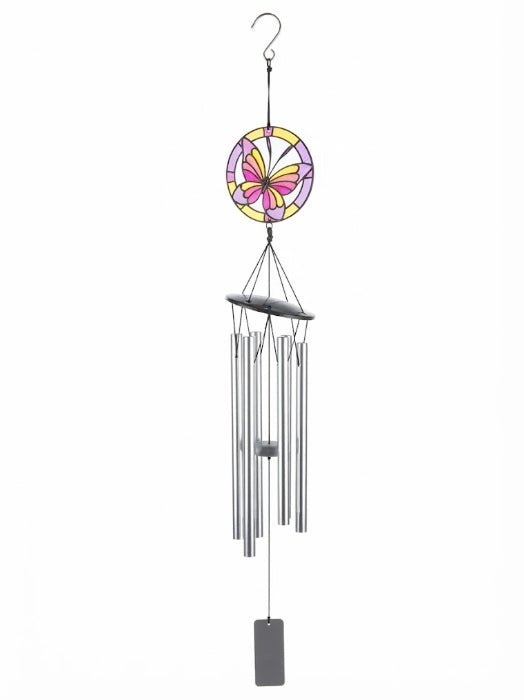 Butterfly Stained Glass Wind Chime - Savvy Gardens Centre