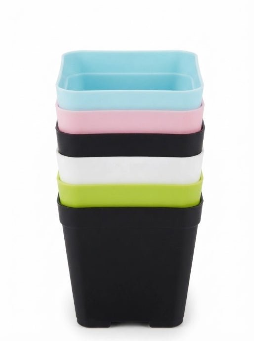 Colorful Plastic Nursery Pots Set(7) - Savvy Gardens Centre