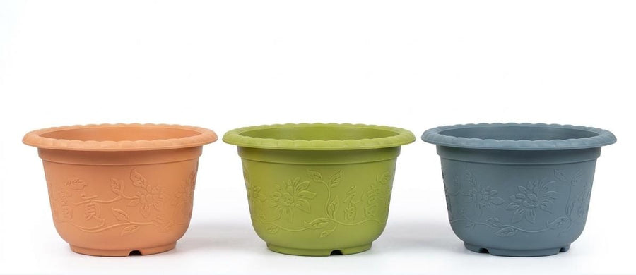 Decorative Bowl Shaped Pot (20cm) - Savvy Gardens Centre