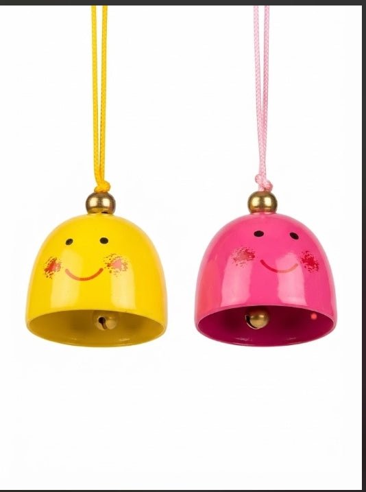 Decorative Smiley Face Metal Bells Set - Savvy Gardens Centre