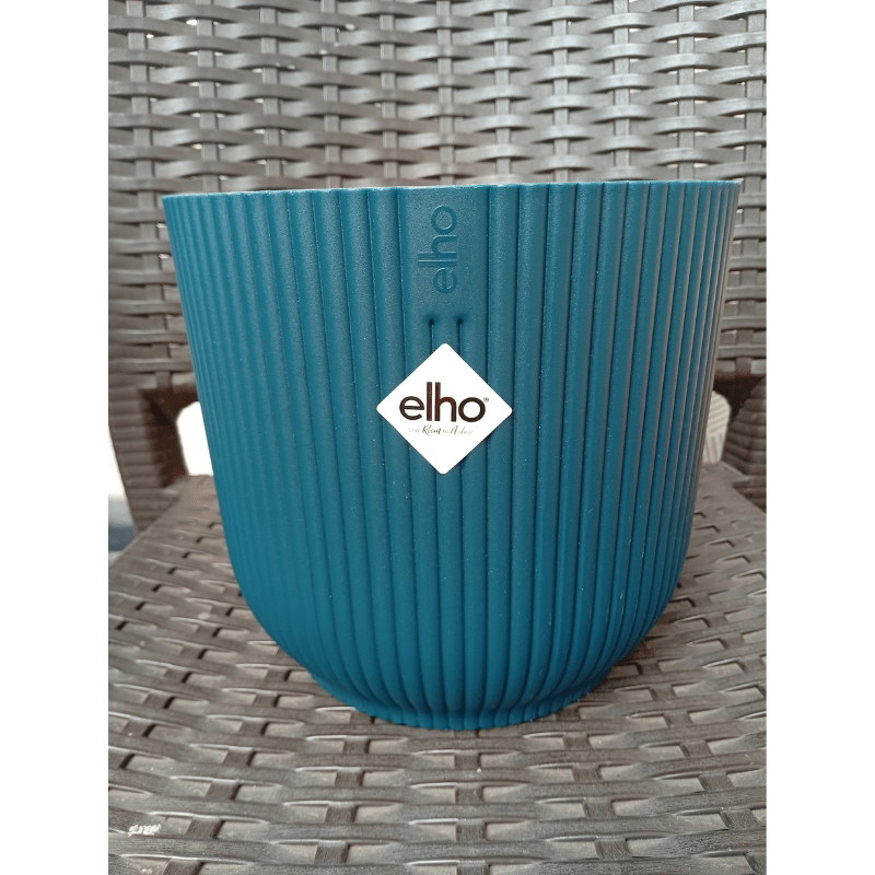 El Vibes Fold Round Pot 22Cm Deep Blue - Savvy Gardens Centre