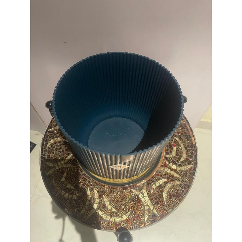 El Vibes Fold Round Pot 25Cm Deep Blue - Savvy Gardens Centre