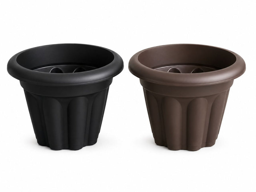 Flora 4 brown pot - Savvy Gardens Centre