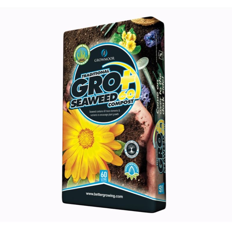 Growmoor Traditional Gro Seaweed Compost 60L - Savvy Gardens Centre