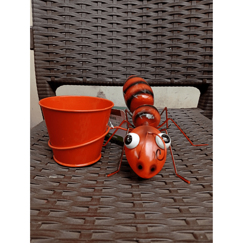 Ki Metal Flowerpot With Insects 230X190X85Mm - Savvy Gardens Centre
