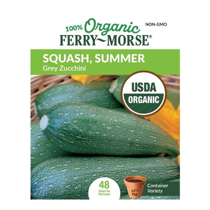 Organic Ferry Morse Squash,Summer Grey Zucchini - Savvy Gardens Centre