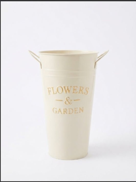 Round Metal Flower Pot - Savvy Gardens Centre