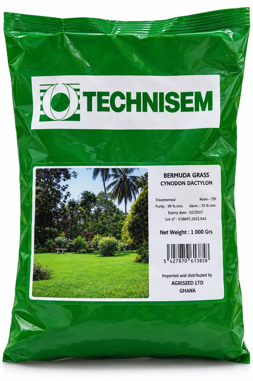 Technisem Bermuda Grass (Cynodon Dactylon) 1kg - Savvy Gardens Centre