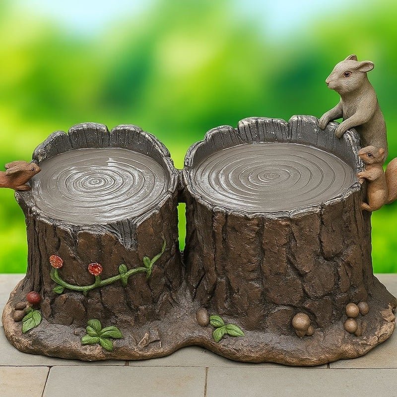 Two - in - One Tree Stump Bench. - Savvy Gardens Centre