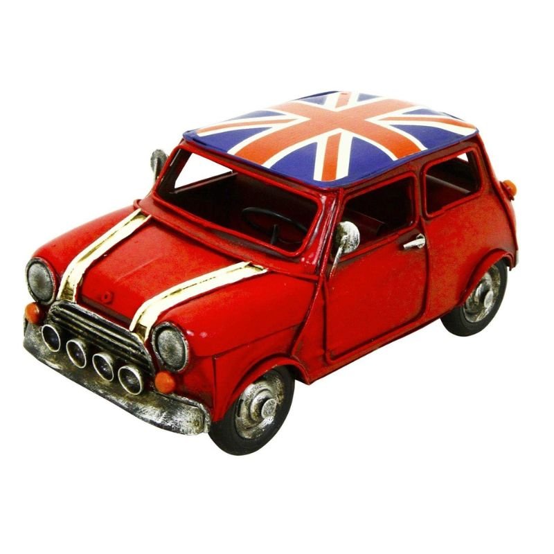 Union Jack Car Metal Ornament (Red) - Savvy Gardens Centre