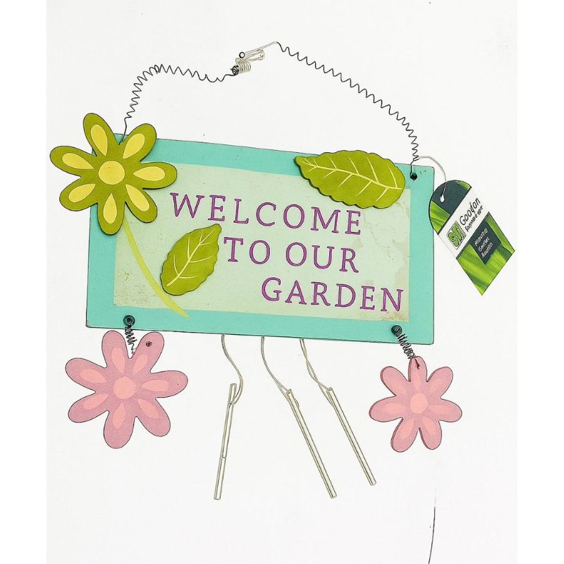 Windchime Welcome Sign - Savvy Gardens Centre