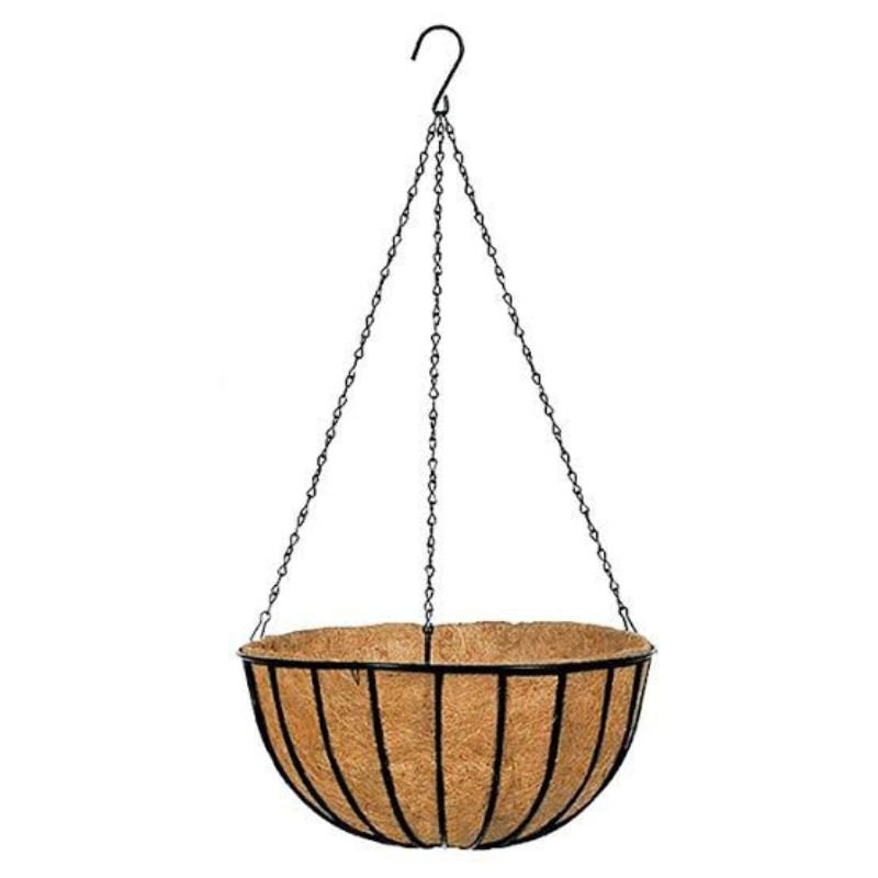 Wrought Iron Hanging Round Coco Basket - Savvy Gardens Centre