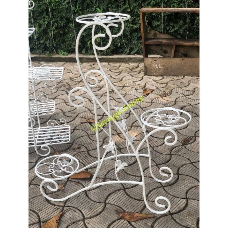 3-Tier Galvanised Iron Plant Stand - Savvy Gardens Centre