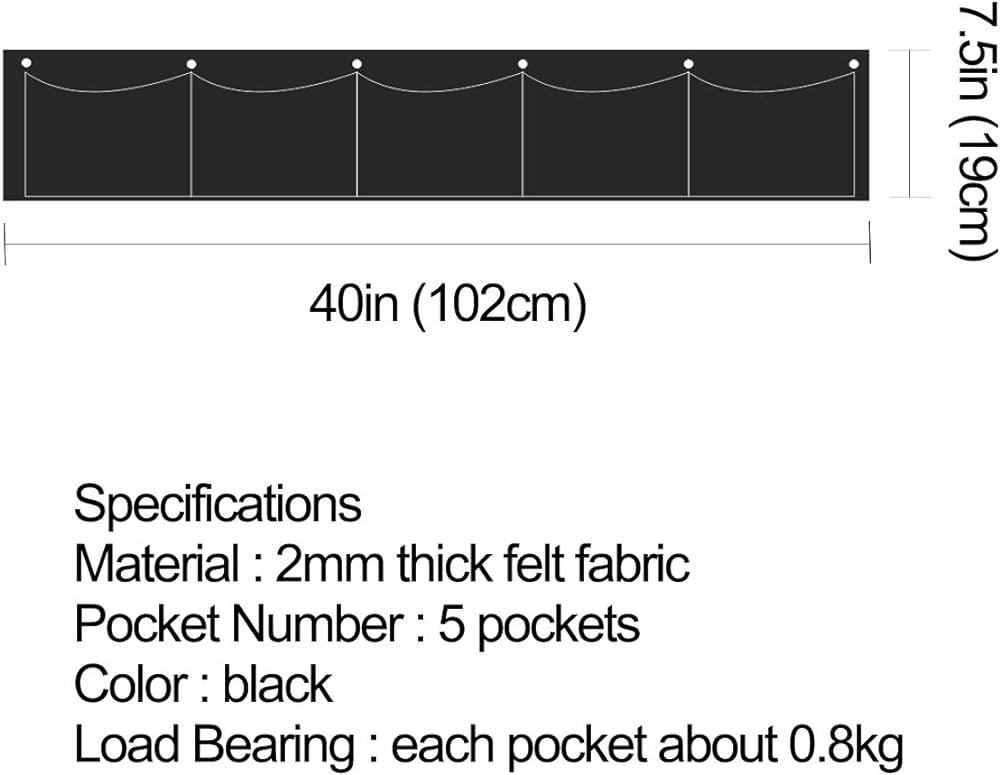 5 POCKETS VERTICAL GARDEN WALL PLANTER - LGC