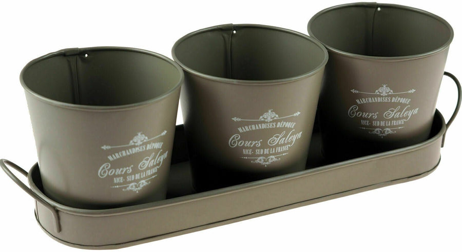 ROOTS & SHOOTS SET OF 3 VINTAGE PLANTER - LGC