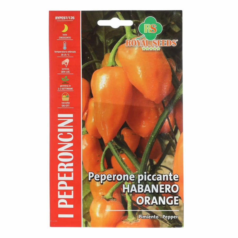 Royal Seeds Peperone Piccante Habanero Orange Pepper - LGC