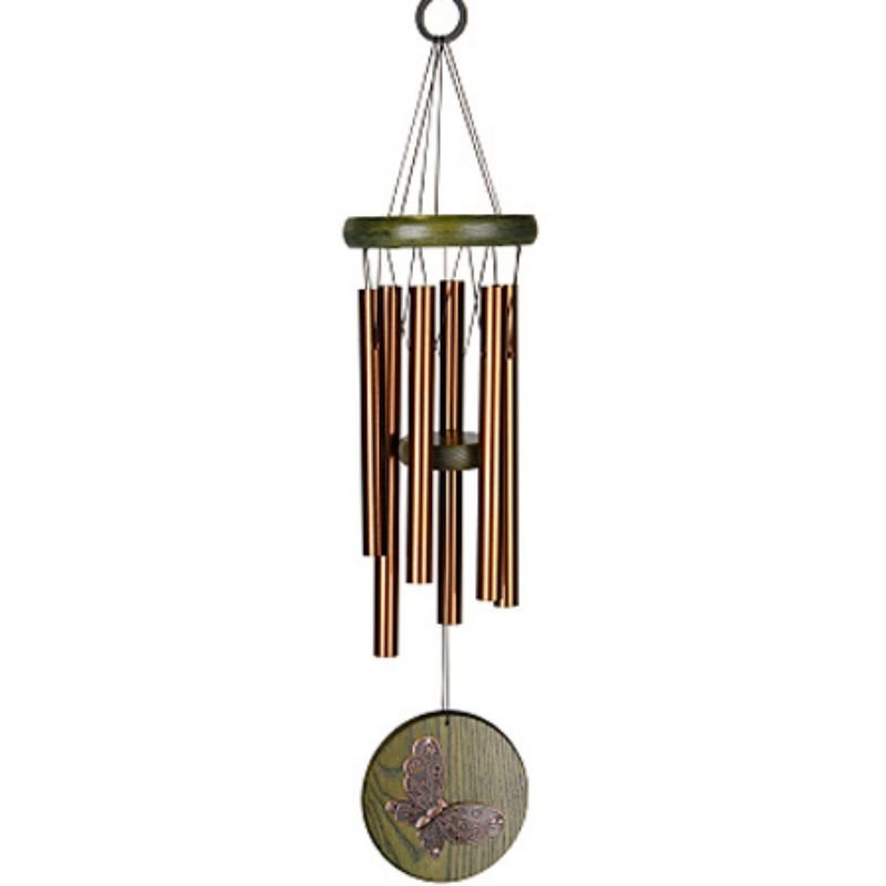 WOODSTOCK HABITATS CHIME WITH GREEN BUTTERFLY - LGC